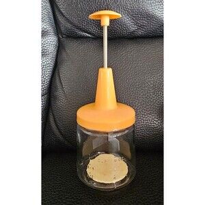 Vintage Anorock Glass Nut Food Chopper Grinder Manual Peach Orange Federal?